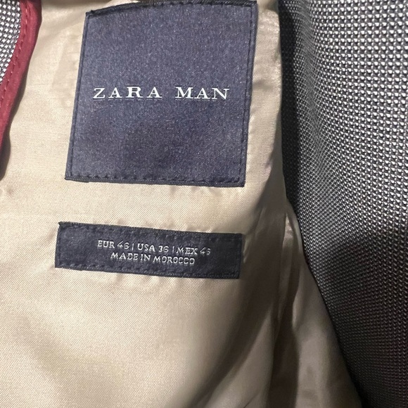 Mens Zara houndstooth blazer size 36 - Picture 3 of 3